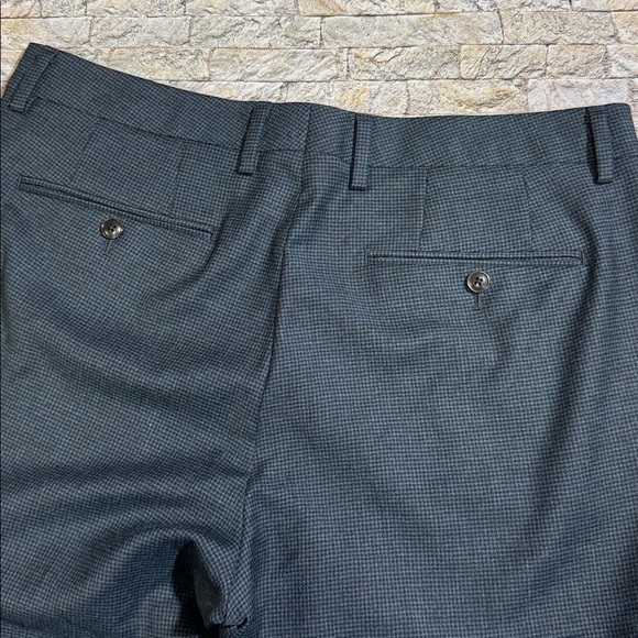 Bonobos mens 33x30 slim fit blue houndstooth Marzotto wool dress pants EUC - Picture 7 of 7